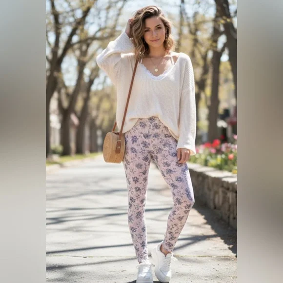 FP Lace leggings- Layered in Lace Ivory- free people intimately - Picture 2 of 6